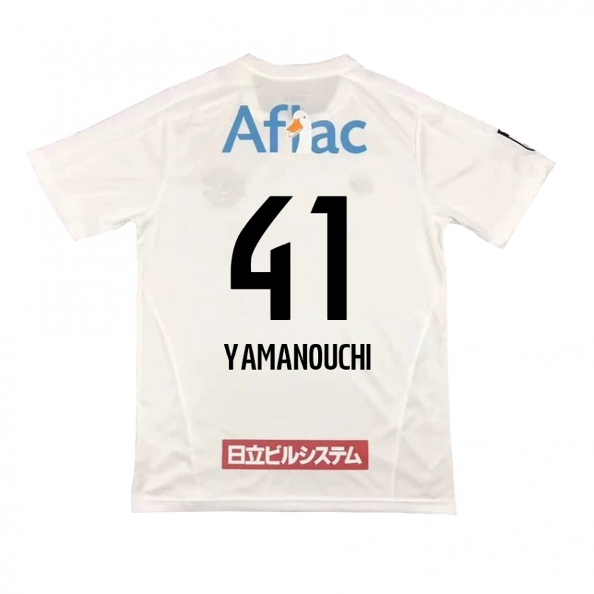 Niño Camiseta Yusei Yamanouchi #41 Blanco Negro 2ª Equipación 2024/25 La Camisa Perú