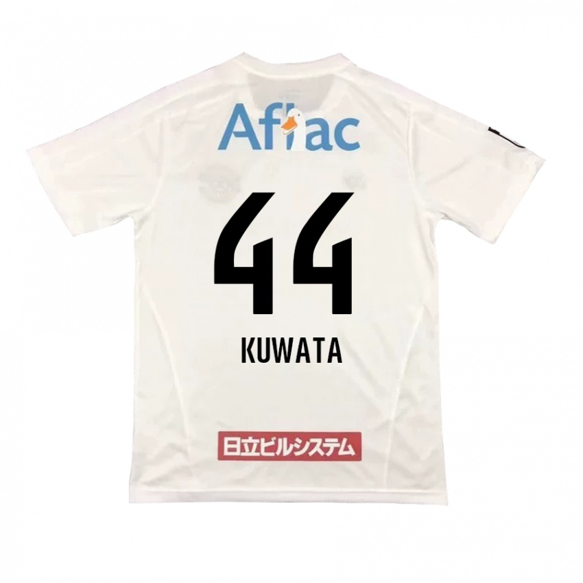 Niño Camiseta Taisei Kuwata #44 Blanco Negro 2ª Equipación 2024/25 La Camisa Perú