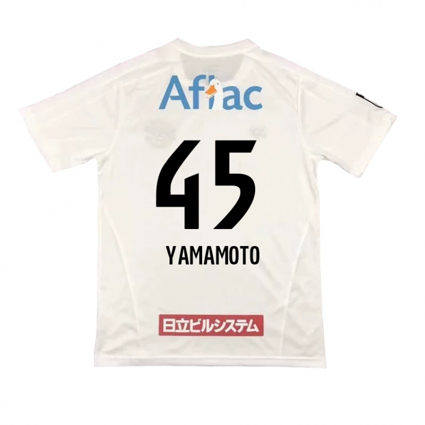 Niño Camiseta Ota Yamamoto #45 Blanco Negro 2ª Equipación 2024/25 La Camisa Perú