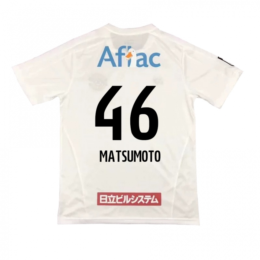 Niño Camiseta Kenta Matsumoto #46 Blanco Negro 2ª Equipación 2024/25 La Camisa Perú