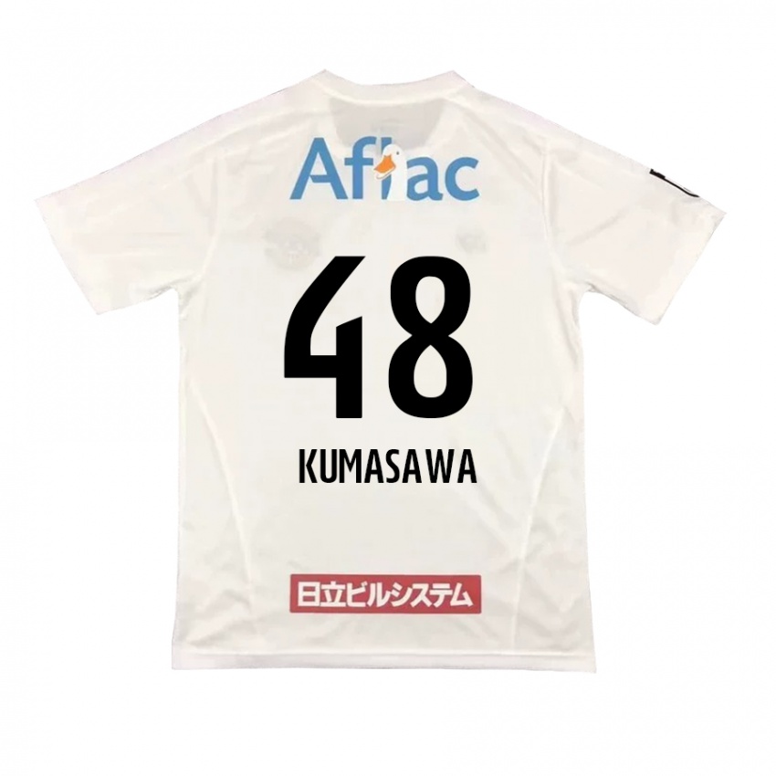 Niño Camiseta Kazuki Kumasawa #48 Blanco Negro 2ª Equipación 2024/25 La Camisa Perú