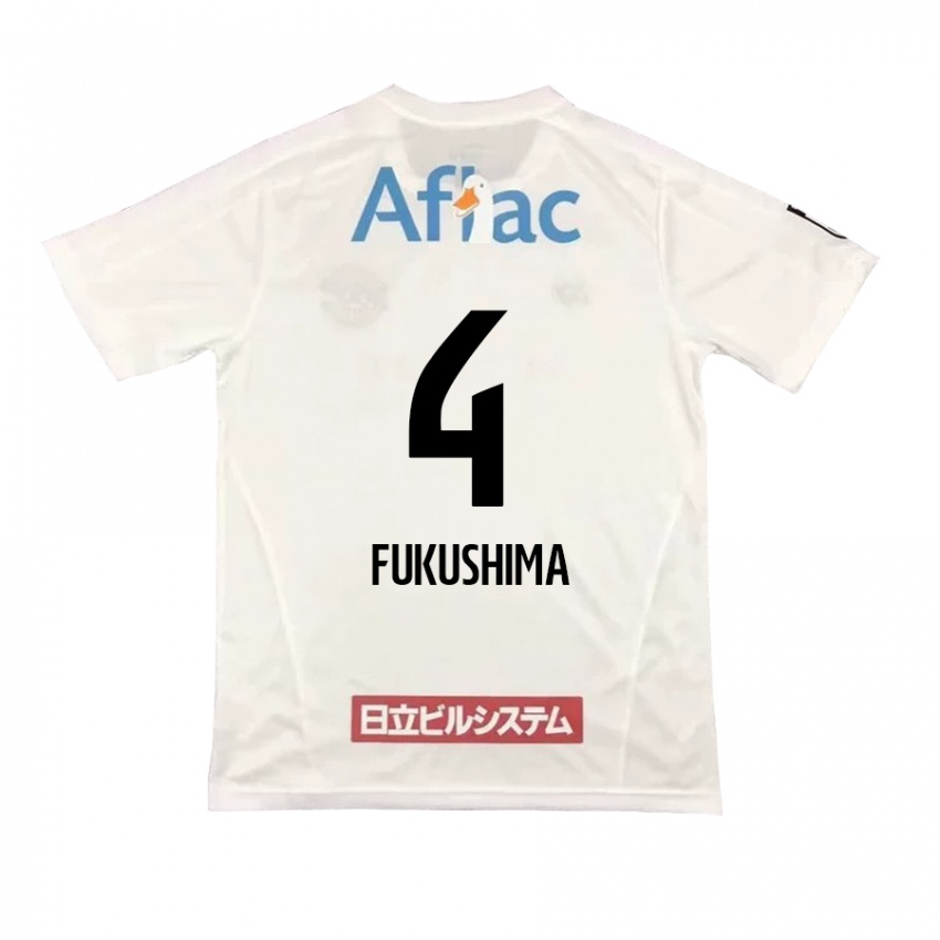 Niño Camiseta Taiga Fukushima #4 Blanco Negro 2ª Equipación 2024/25 La Camisa Perú