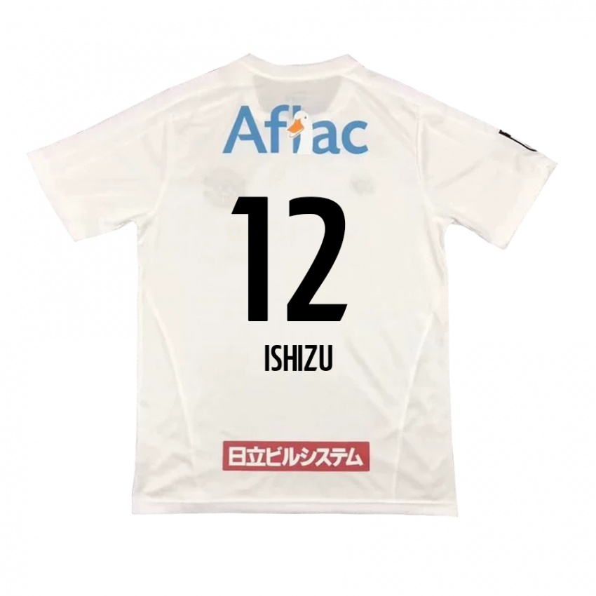 Niño Camiseta Kazuki Ishizu #12 Blanco Negro 2ª Equipación 2024/25 La Camisa Perú