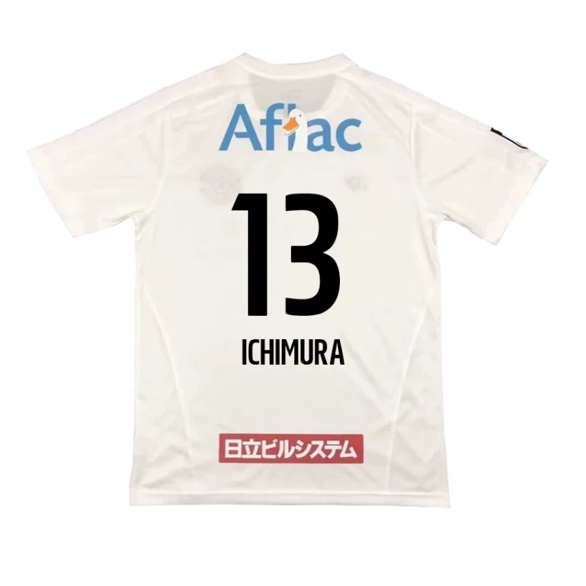 Niño Camiseta Ken Ichimura #13 Blanco Negro 2ª Equipación 2024/25 La Camisa Perú