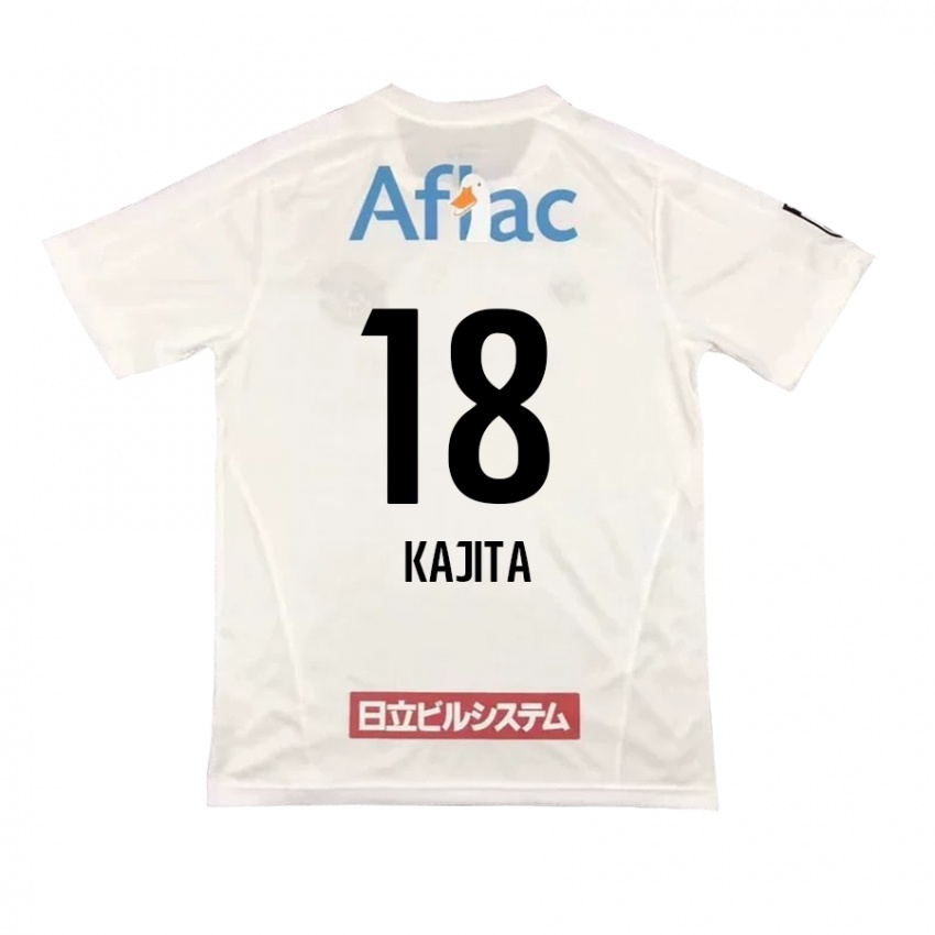 Niño Camiseta Kento Kajita #18 Blanco Negro 2ª Equipación 2024/25 La Camisa Perú