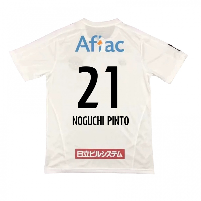 Niño Camiseta Amato Noguchi Pinto #21 Blanco Negro 2ª Equipación 2024/25 La Camisa Perú