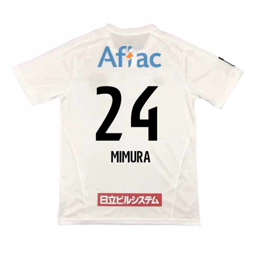 Niño Camiseta Kaname Mimura #24 Blanco Negro 2ª Equipación 2024/25 La Camisa Perú