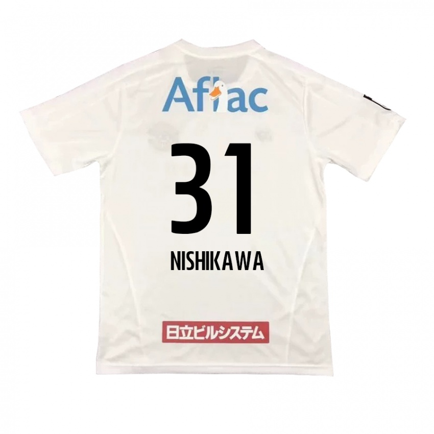 Niño Camiseta Genki Nishikawa #31 Blanco Negro 2ª Equipación 2024/25 La Camisa Perú