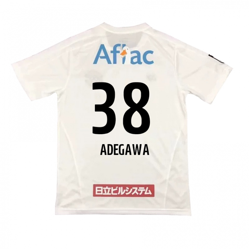 Niño Camiseta Koa Adegawa #38 Blanco Negro 2ª Equipación 2024/25 La Camisa Perú