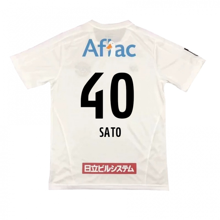 Niño Camiseta Raku Sato #40 Blanco Negro 2ª Equipación 2024/25 La Camisa Perú