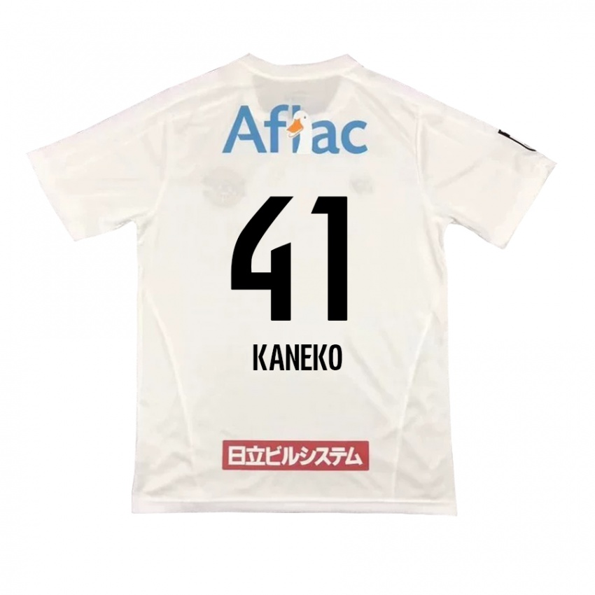 Niño Camiseta Yushin Kaneko #41 Blanco Negro 2ª Equipación 2024/25 La Camisa Perú