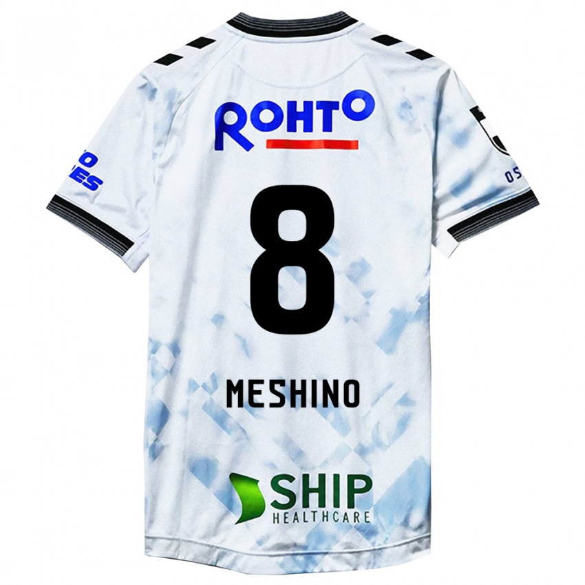 Niño Camiseta Ryotaro Meshino #8 Blanco Negro 2ª Equipación 2024/25 La Camisa Perú