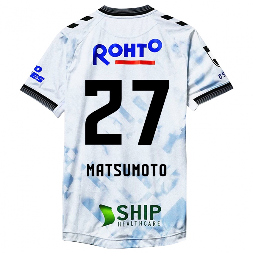 Niño Camiseta Kensaku Matsumoto #27 Blanco Negro 2ª Equipación 2024/25 La Camisa Perú