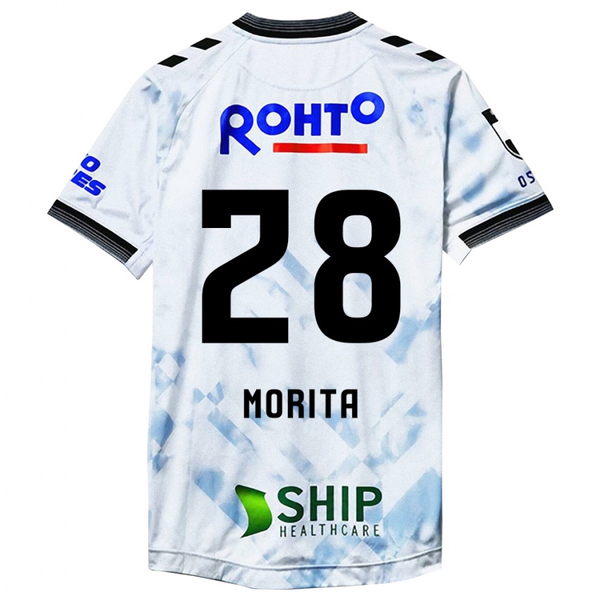 Niño Camiseta Masahiro Morita #28 Blanco Negro 2ª Equipación 2024/25 La Camisa Perú