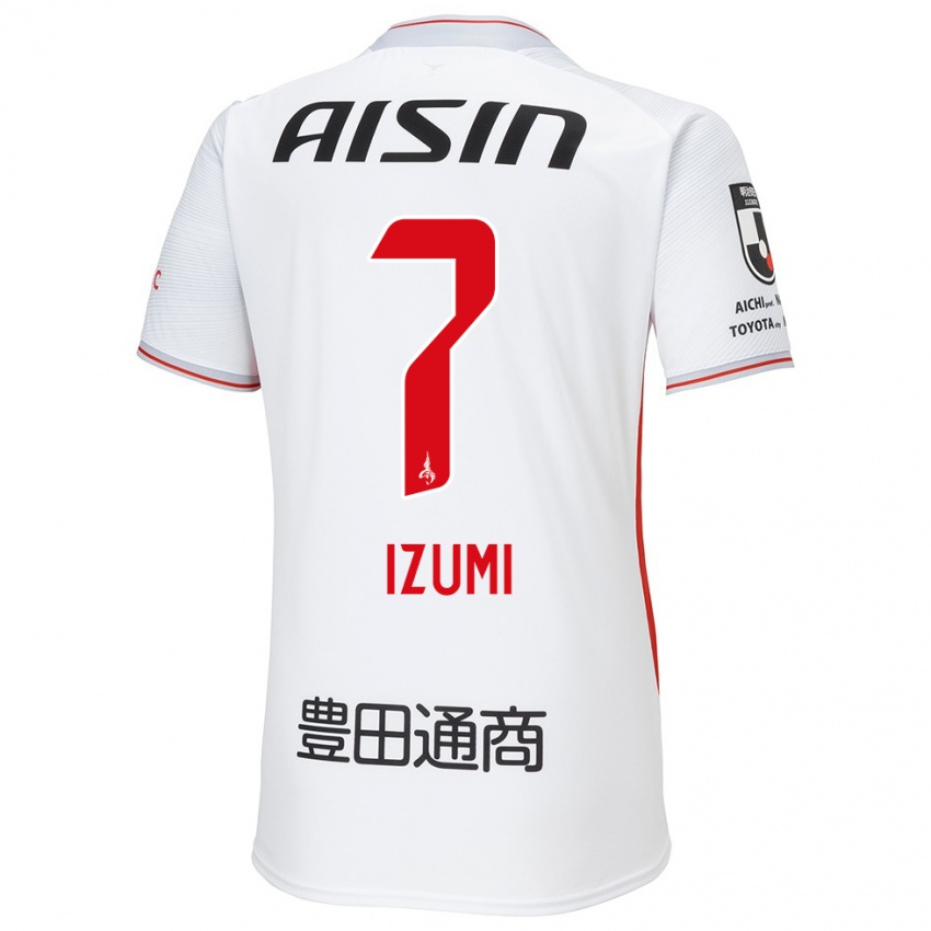 Niño Camiseta Ryuji Izumi #7 Blanco Amarillo Rojo 2ª Equipación 2024/25 La Camisa Perú