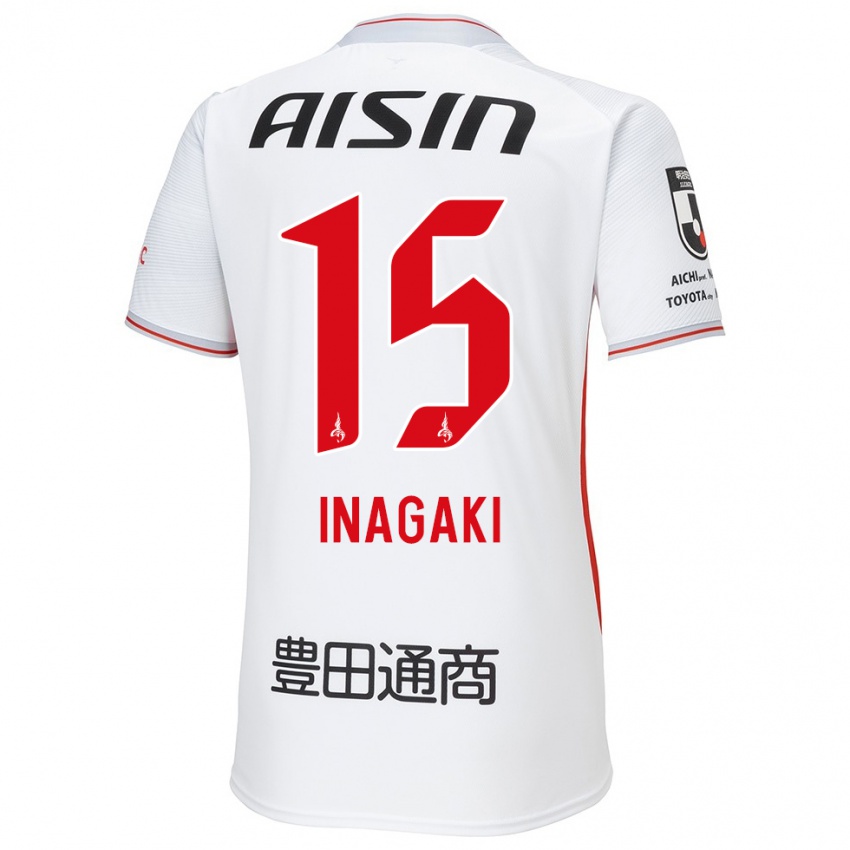 Niño Camiseta Sho Inagaki #15 Blanco Amarillo Rojo 2ª Equipación 2024/25 La Camisa Perú