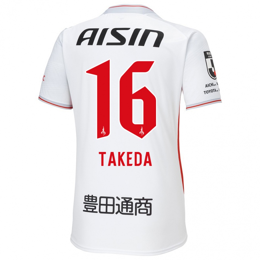 Niño Camiseta Yohei Takeda #16 Blanco Amarillo Rojo 2ª Equipación 2024/25 La Camisa Perú