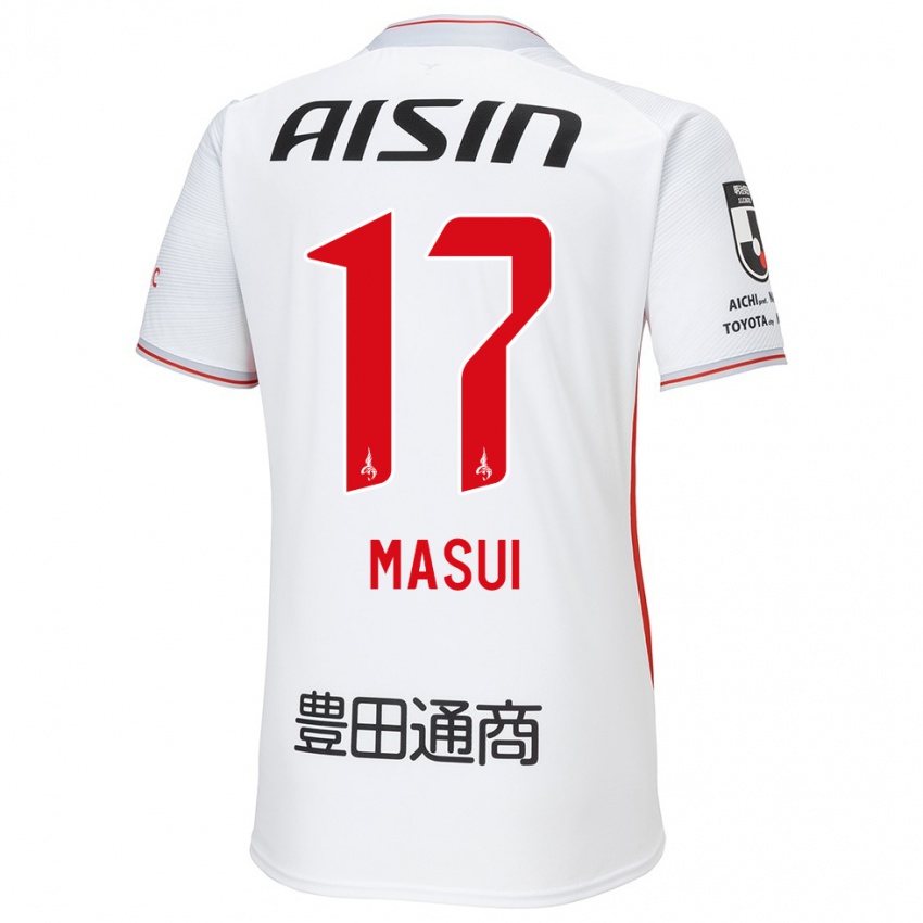 Niño Camiseta Ken Masui #17 Blanco Amarillo Rojo 2ª Equipación 2024/25 La Camisa Perú