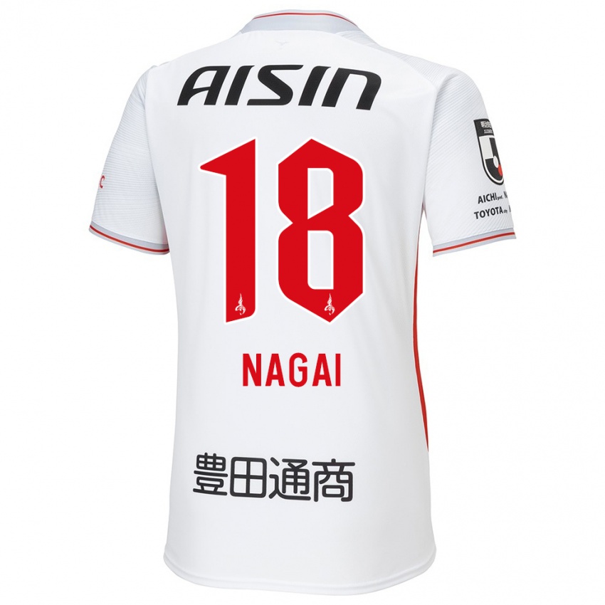 Niño Camiseta Kensuke Nagai #18 Blanco Amarillo Rojo 2ª Equipación 2024/25 La Camisa Perú