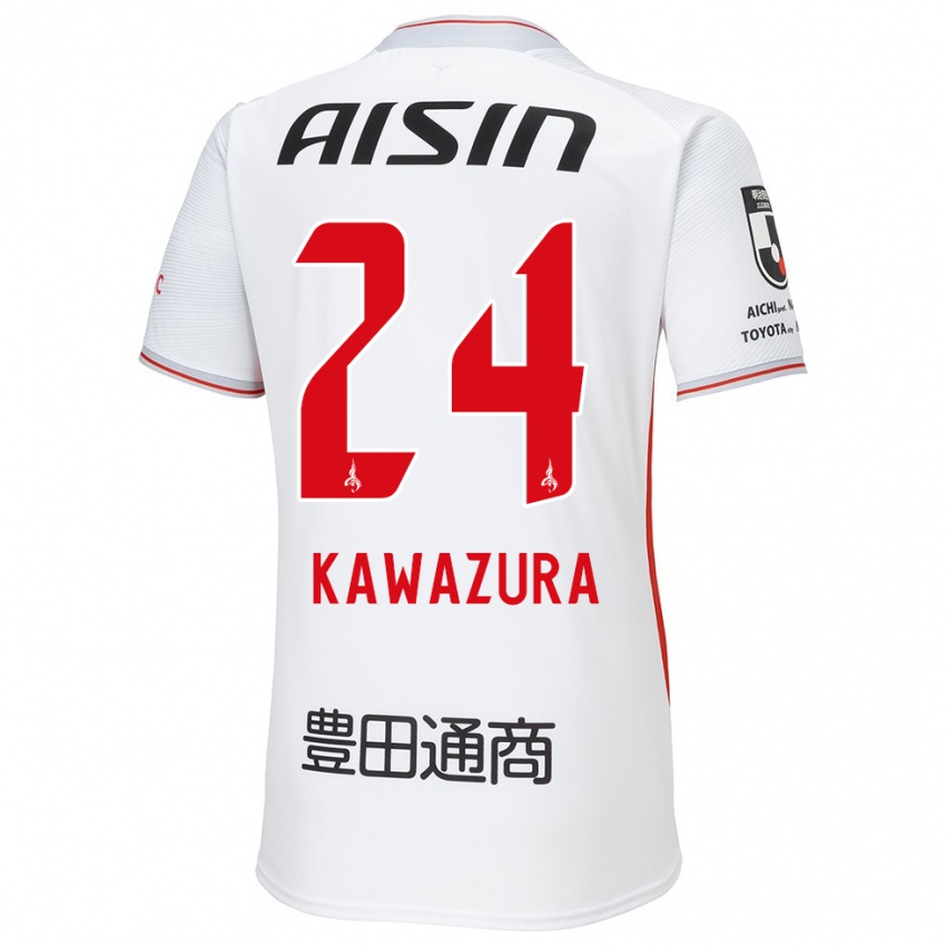 Niño Camiseta Akinari Kawazura #24 Blanco Amarillo Rojo 2ª Equipación 2024/25 La Camisa Perú