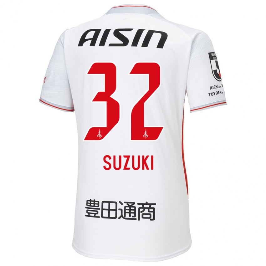 Niño Camiseta Haruto Suzuki #32 Blanco Amarillo Rojo 2ª Equipación 2024/25 La Camisa Perú