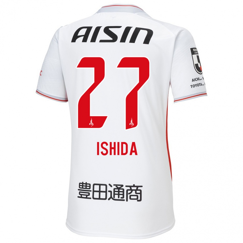 Niño Camiseta Kakeru Ishida #27 Blanco Amarillo Rojo 2ª Equipación 2024/25 La Camisa Perú