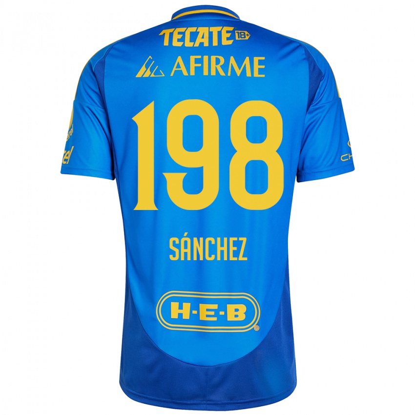 Niño Camiseta Diego Sánchez #198 Azul Amarillo 2ª Equipación 2024/25 La Camisa Perú