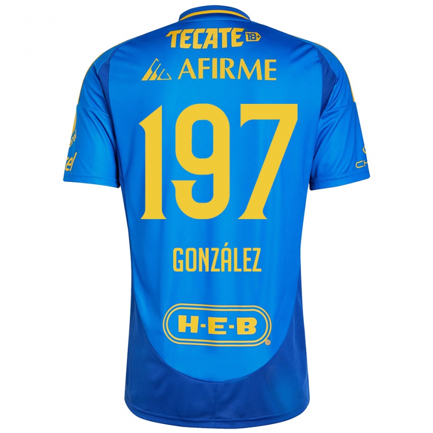 Niño Camiseta Germán González #197 Azul Amarillo 2ª Equipación 2024/25 La Camisa Perú