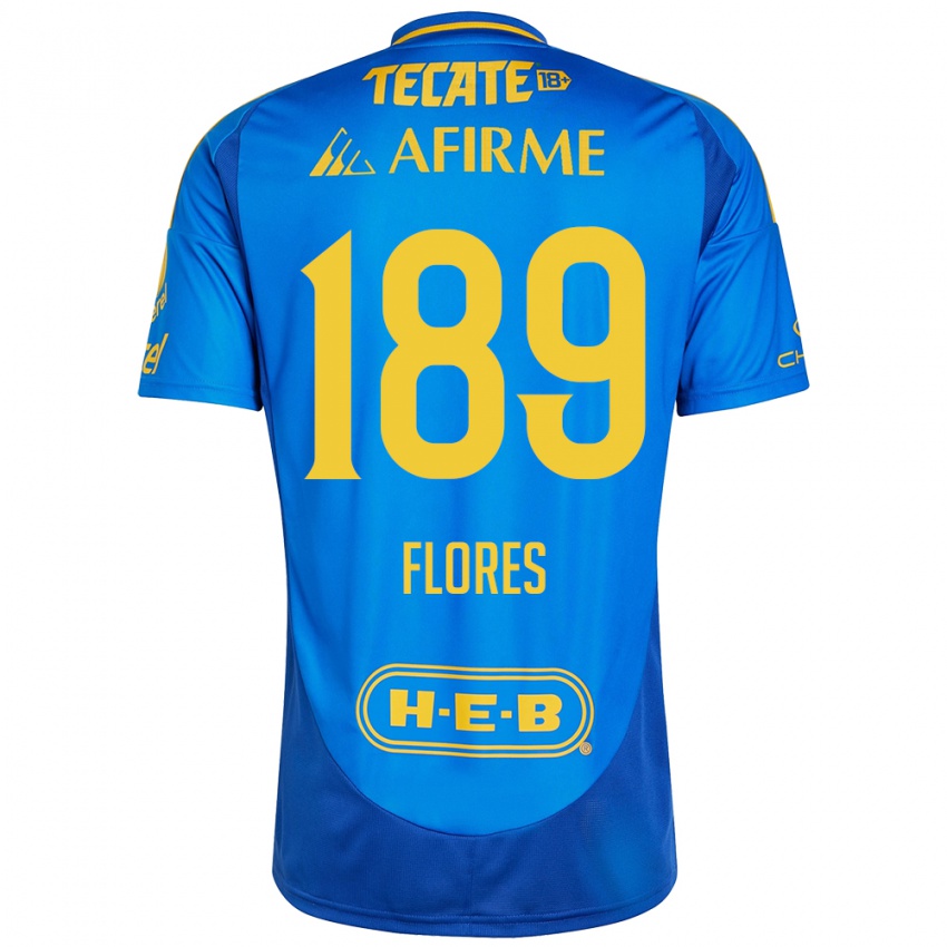 Niño Camiseta Rolando Flores #189 Azul Amarillo 2ª Equipación 2024/25 La Camisa Perú