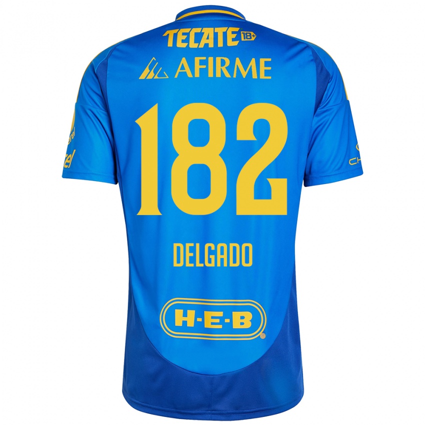 Niño Camiseta Arturo Delgado #182 Azul Amarillo 2ª Equipación 2024/25 La Camisa Perú