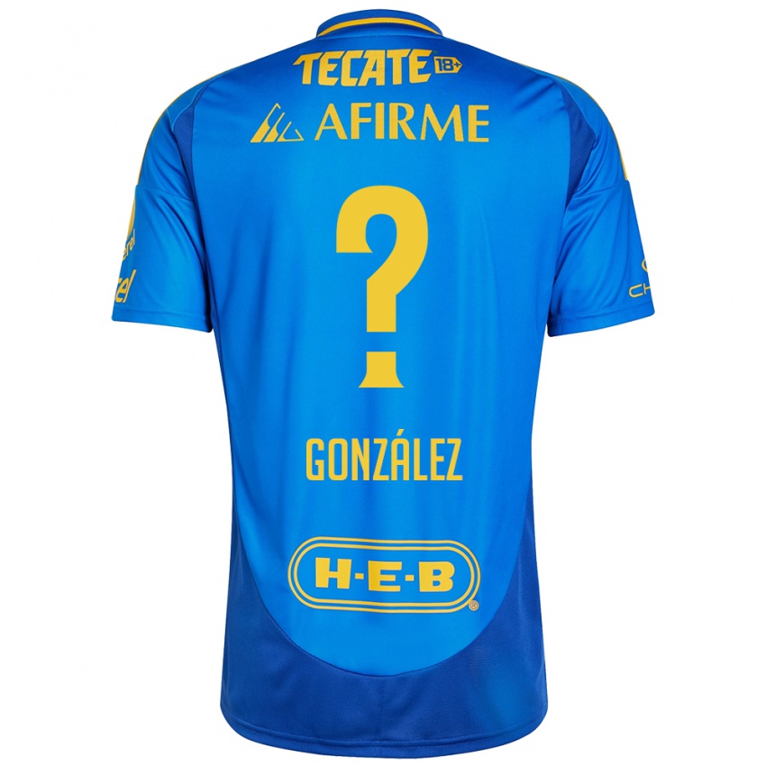 Niño Camiseta Fernando González #0 Azul Amarillo 2ª Equipación 2024/25 La Camisa Perú