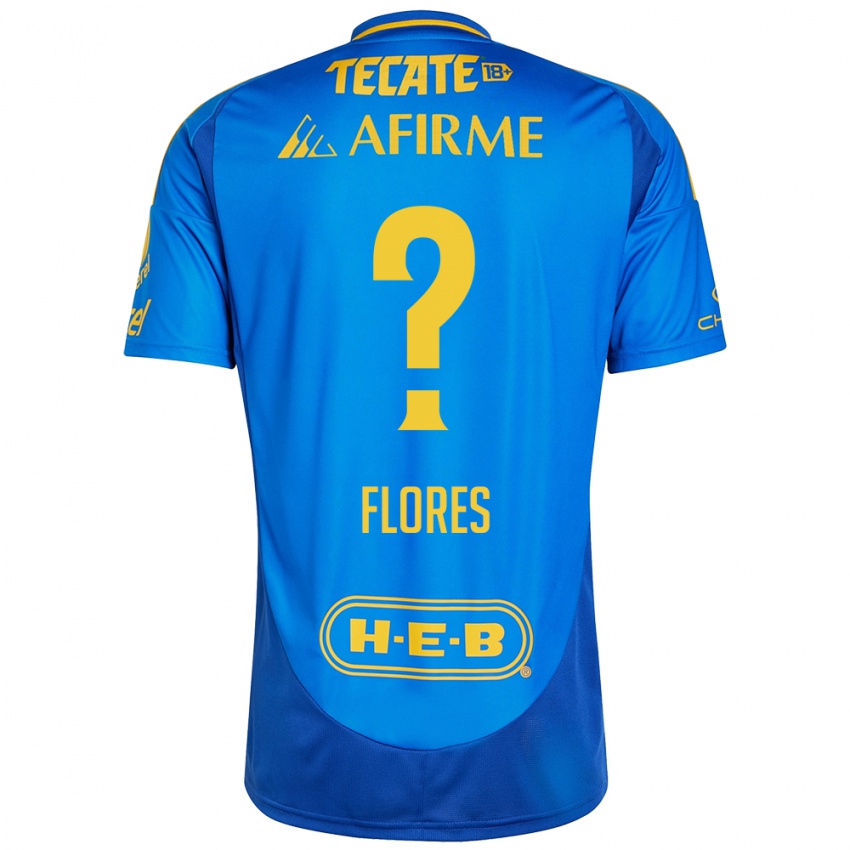 Niño Camiseta Hernán Flores #0 Azul Amarillo 2ª Equipación 2024/25 La Camisa Perú