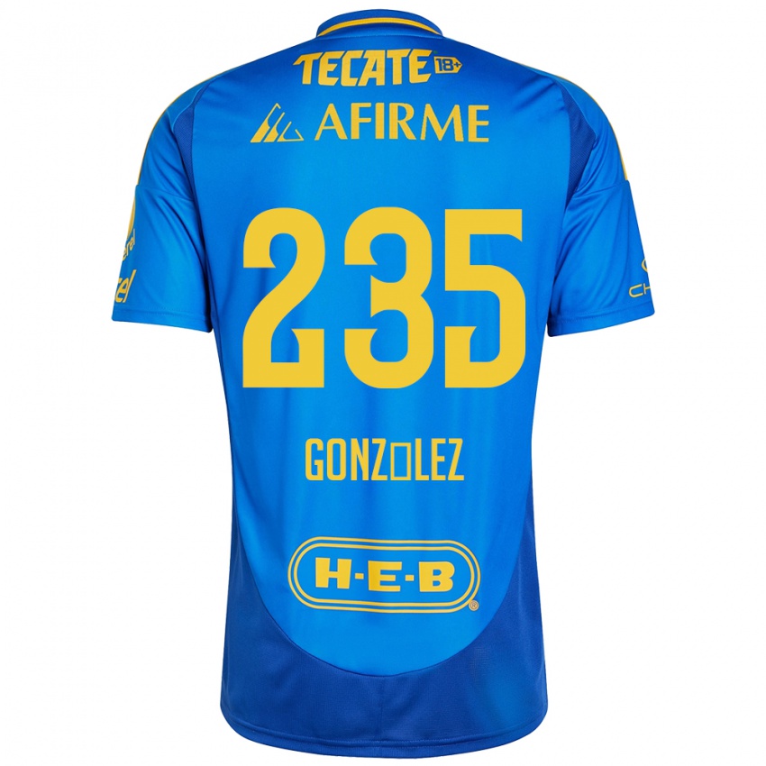 Niño Camiseta Mauricio González #235 Azul Amarillo 2ª Equipación 2024/25 La Camisa Perú