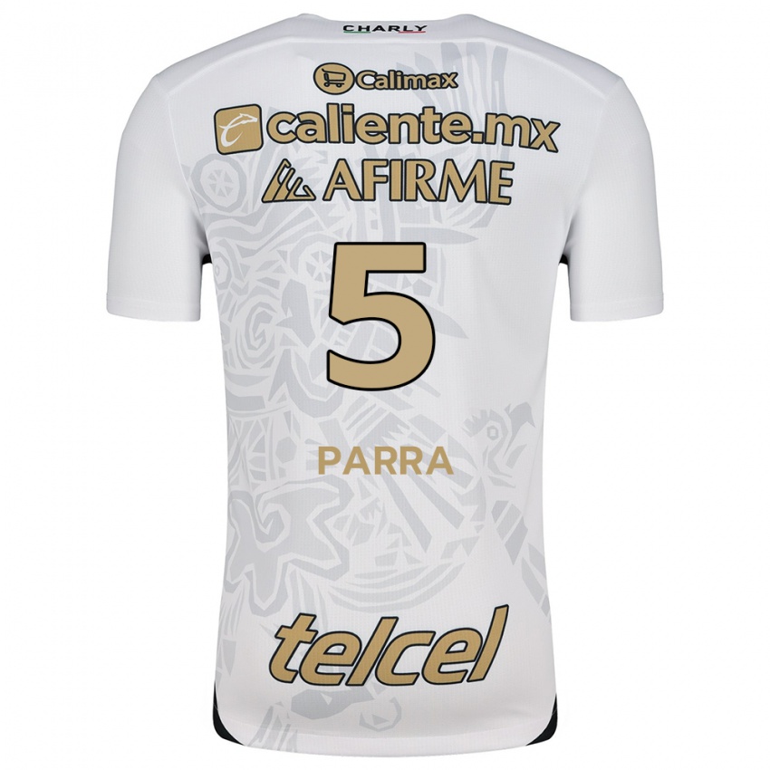 Niño Camiseta Rodrigo Parra #5 Blanco Negro 2ª Equipación 2024/25 La Camisa Perú