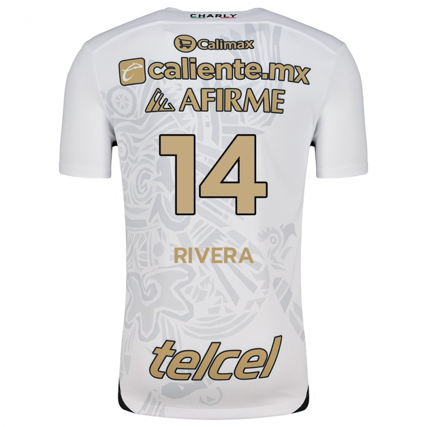 Niño Camiseta Christian Rivera #14 Blanco Negro 2ª Equipación 2024/25 La Camisa Perú