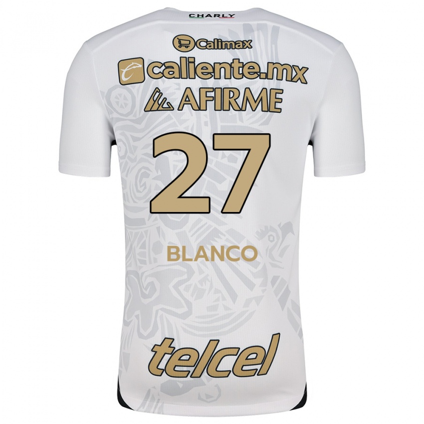 Niño Camiseta Domingo Blanco #27 Blanco Negro 2ª Equipación 2024/25 La Camisa Perú