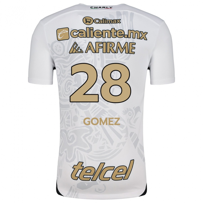 Niño Camiseta Alejandro Gómez #28 Blanco Negro 2ª Equipación 2024/25 La Camisa Perú