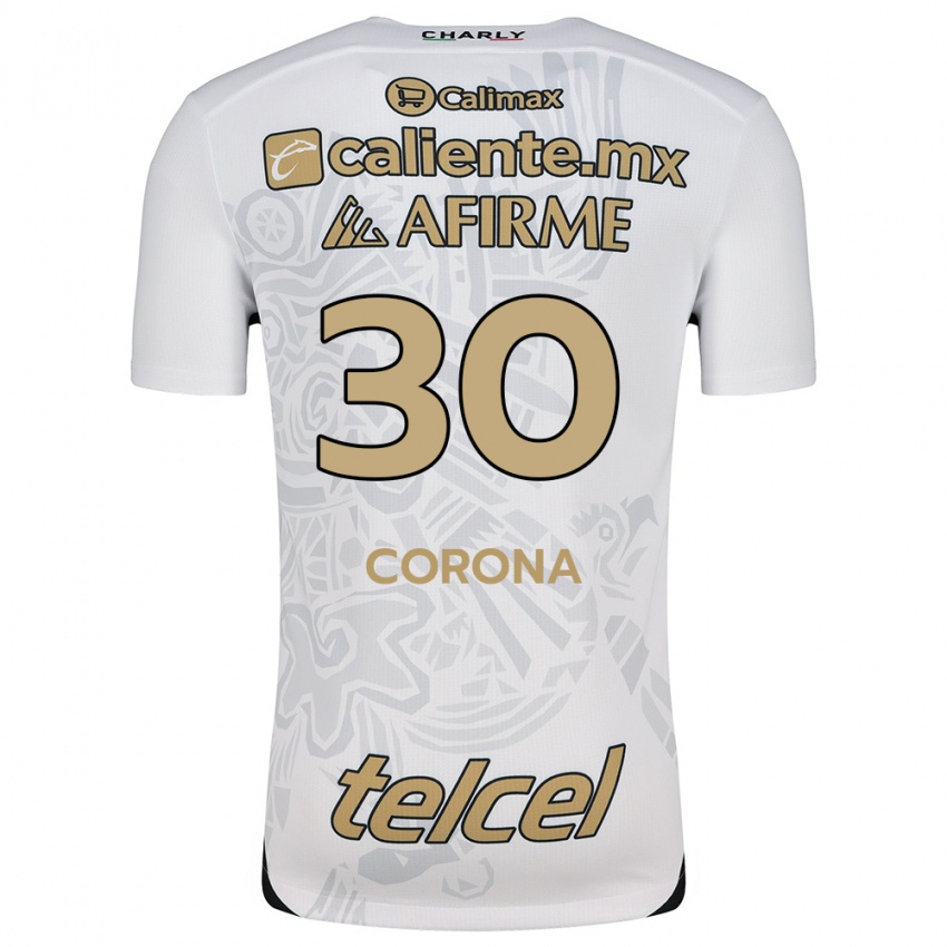 Niño Camiseta Jesús Corona #30 Blanco Negro 2ª Equipación 2024/25 La Camisa Perú