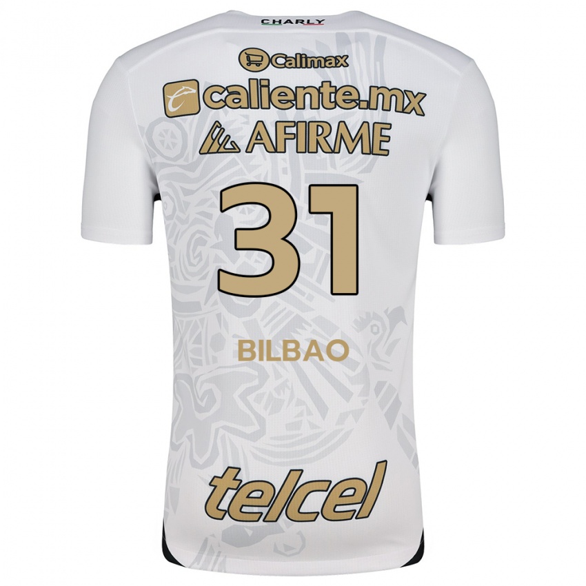 Niño Camiseta Unai Bilbao #31 Blanco Negro 2ª Equipación 2024/25 La Camisa Perú