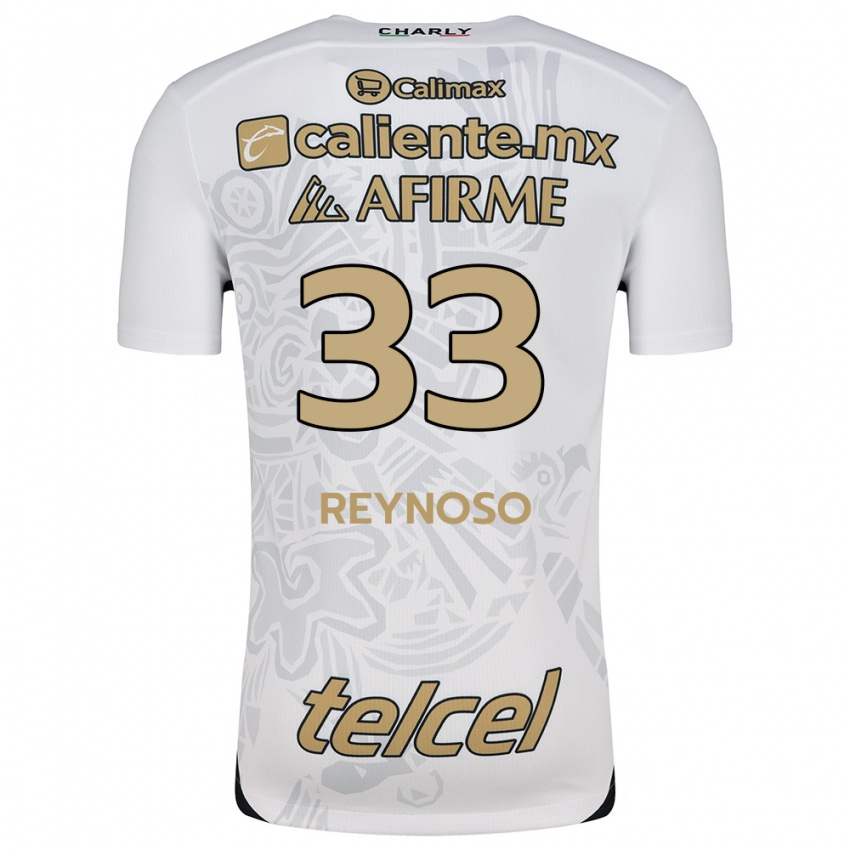 Niño Camiseta Emanuel Reynoso #33 Blanco Negro 2ª Equipación 2024/25 La Camisa Perú