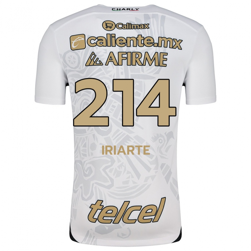 Niño Camiseta Oliver Iriarte #214 Blanco Negro 2ª Equipación 2024/25 La Camisa Perú