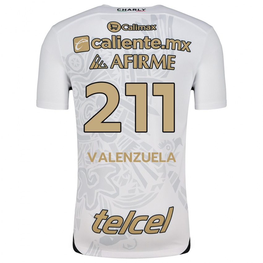 Niño Camiseta Aldieri Valenzuela #211 Blanco Negro 2ª Equipación 2024/25 La Camisa Perú