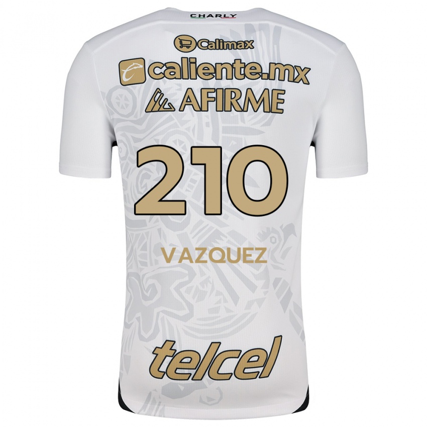 Niño Camiseta Daniel Vázquez #210 Blanco Negro 2ª Equipación 2024/25 La Camisa Perú