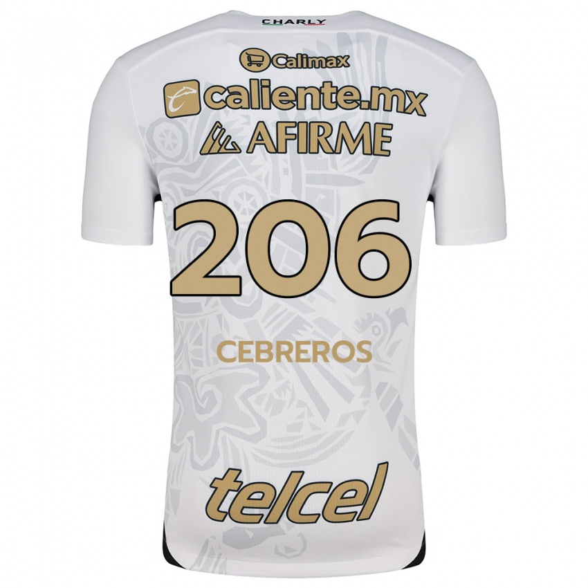 Niño Camiseta Luis Cebreros #206 Blanco Negro 2ª Equipación 2024/25 La Camisa Perú