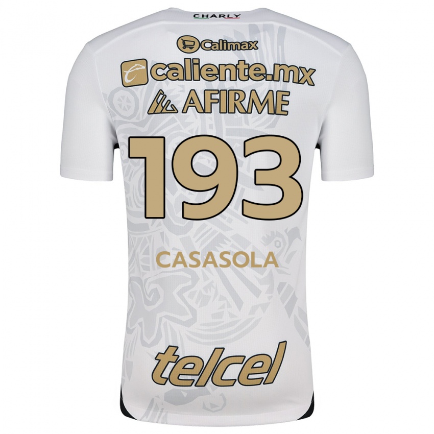 Niño Camiseta Axel Casasola #193 Blanco Negro 2ª Equipación 2024/25 La Camisa Perú