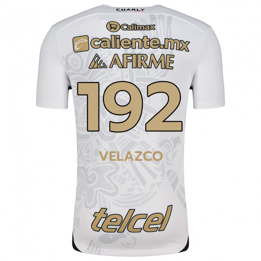 Niño Camiseta Emiliano Velazco #192 Blanco Negro 2ª Equipación 2024/25 La Camisa Perú