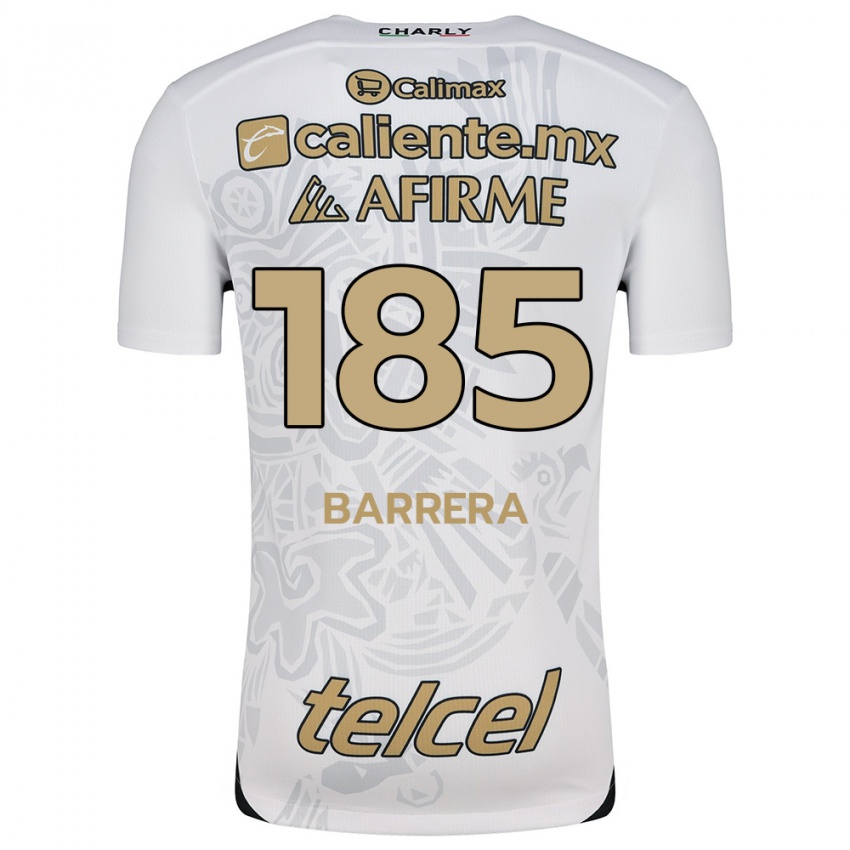 Niño Camiseta Geonathan Barrera #185 Blanco Negro 2ª Equipación 2024/25 La Camisa Perú