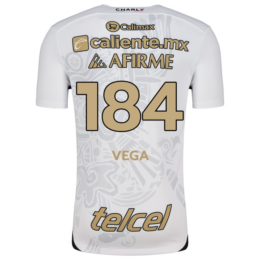 Niño Camiseta Daniel Vega #184 Blanco Negro 2ª Equipación 2024/25 La Camisa Perú