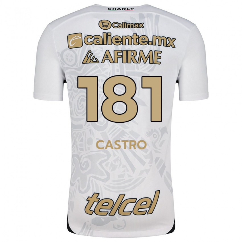 Niño Camiseta José Castro #181 Blanco Negro 2ª Equipación 2024/25 La Camisa Perú