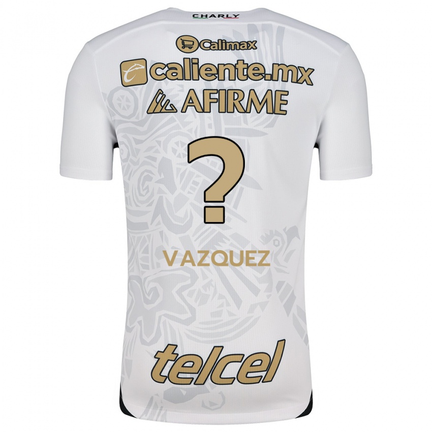 Niño Camiseta Aldair Vázquez #0 Blanco Negro 2ª Equipación 2024/25 La Camisa Perú